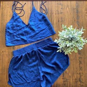 EUC Victoria’s Secret navy zebra print pajamas